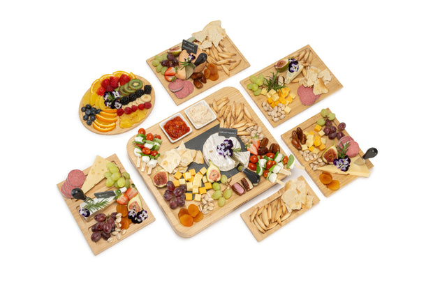 Premium Bamboe Verhoogd Borrelplank set